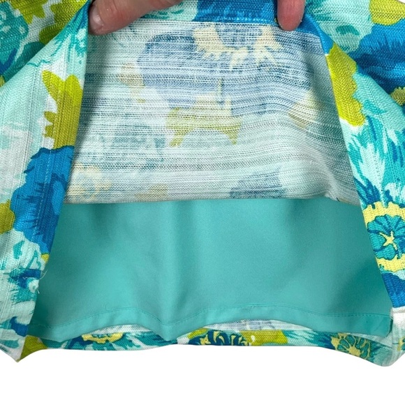 Sail to Sable Blue & Green Floral Shift Dress Size XS - Picture 8 of 12